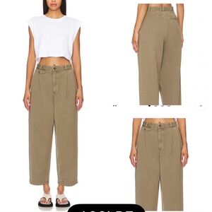 Agolde Tan Wide-Leg Pants